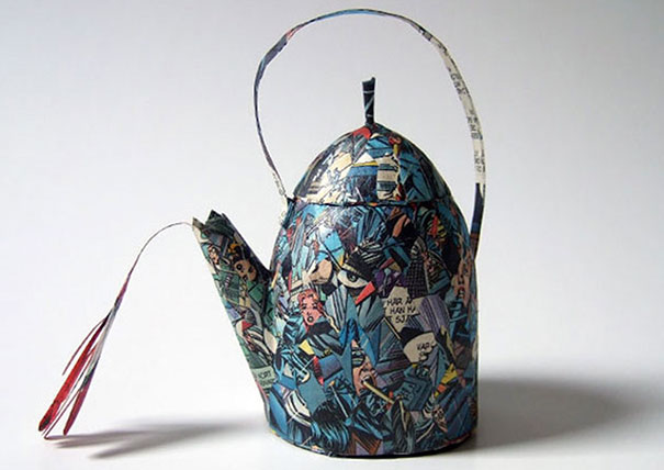 Old Books Repurposed Into Paper Cups And Saucers By Cecilia Levy Old Books Repurposed Into Paper Cups And Saucers By Cecilia Levy