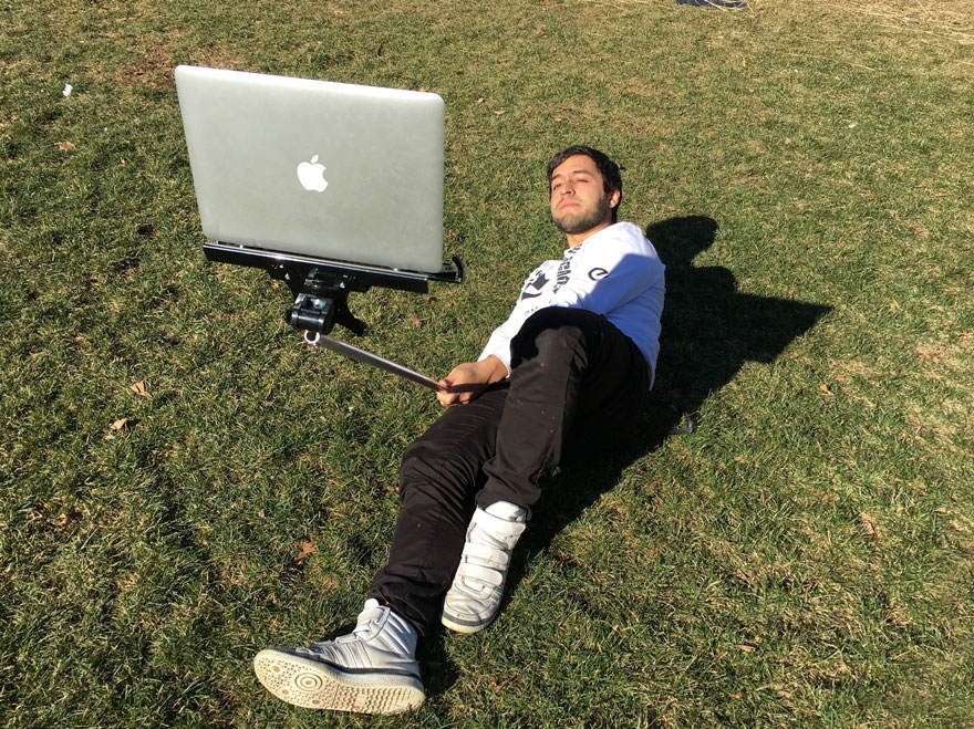 MacBook Selfie Sticks Are Even Funnier Than People Taking Photos With iPads