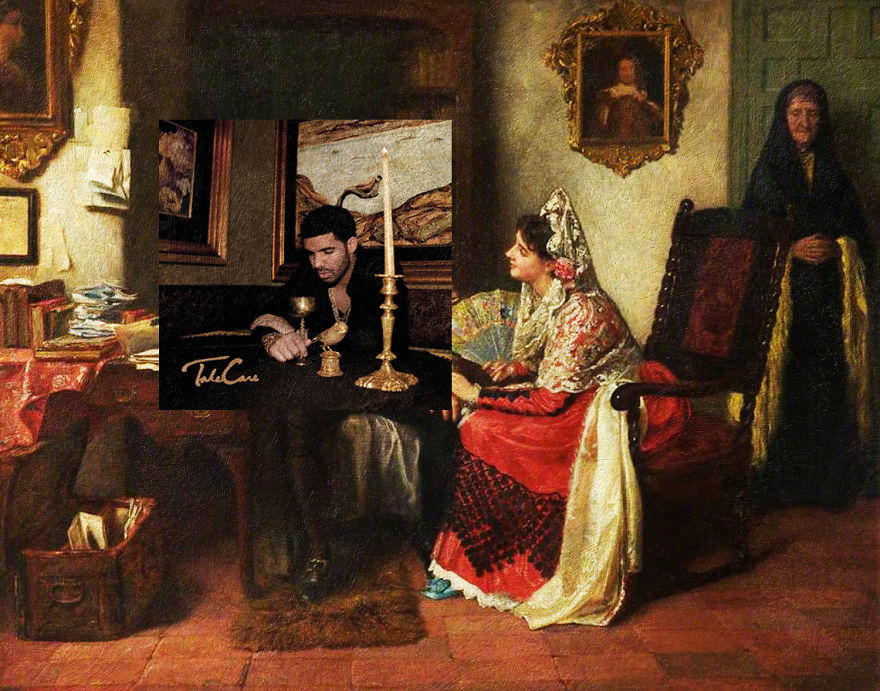 I Combine Album Covers With Classical Paintings