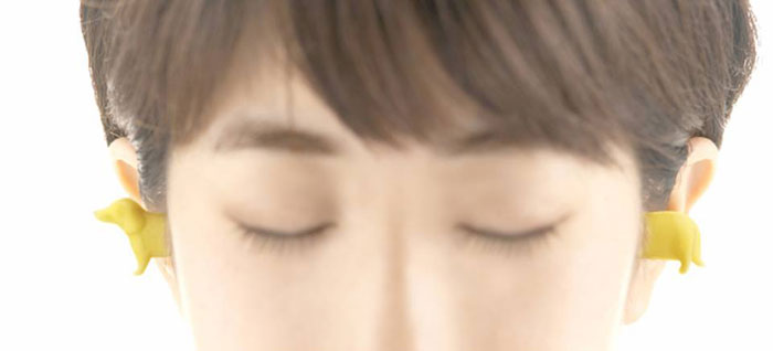 Dog-Shaped Earplugs That Look Like A Really Long Wiener Pup Dog-Shaped Earplugs That Look Like A Really Long Wiener Pup