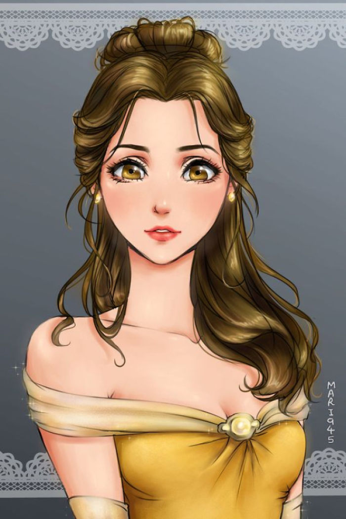 I Draw Disney Princesses As Anime Characters