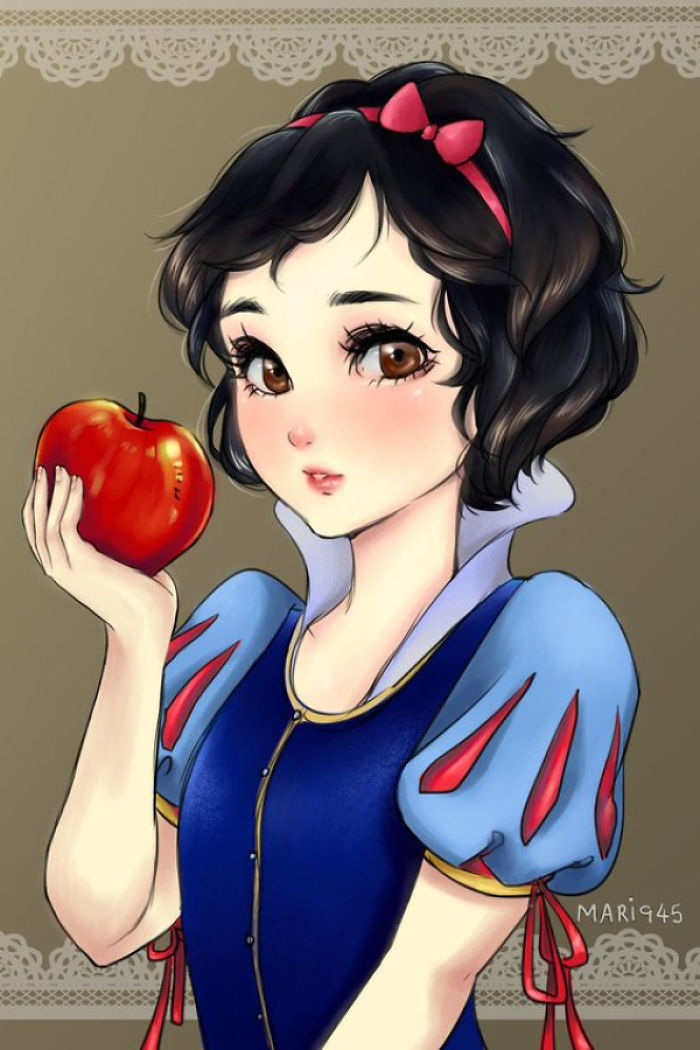 I Draw Disney Princesses As Anime Characters