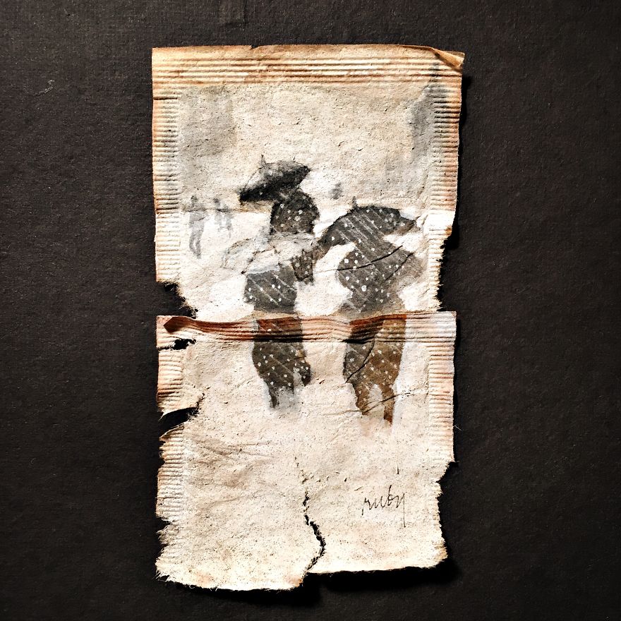 52 Weeks Of Tea: I Draw On Used Tea Bags 52 Weeks Of Tea: I Draw On Used Tea Bags