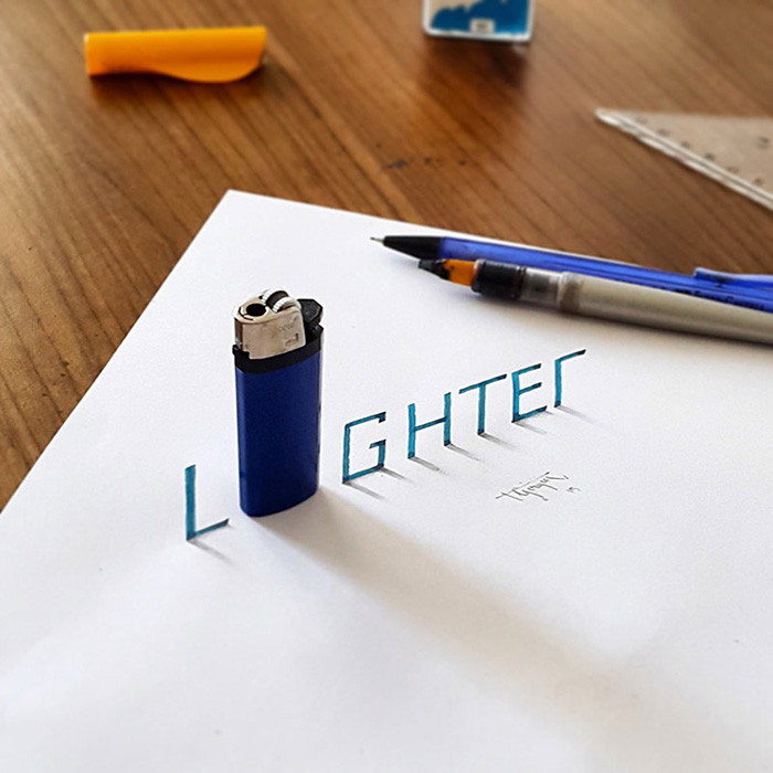 Electrical Engineer Creates 3D Calligraphy That Leaps Off The Page