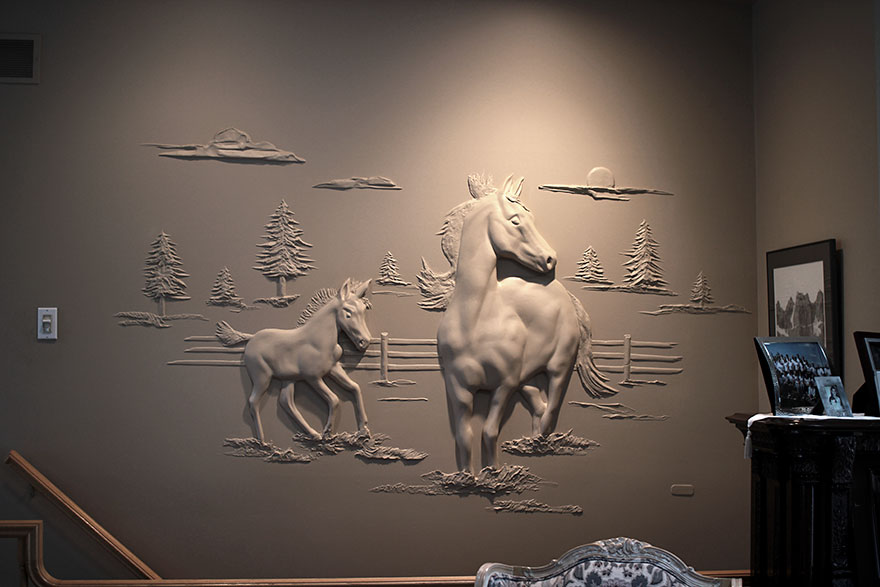 Drywall Worker Creates Stunning 3D Art Using Only Joint Compound Drywall Worker Creates Stunning 3D Art Using Only Joint Compound