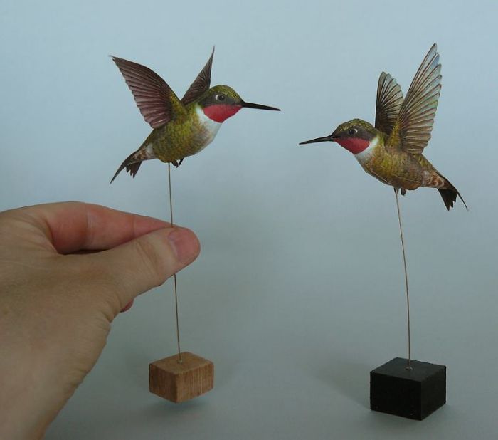 I Create Realistic Birds From Paper