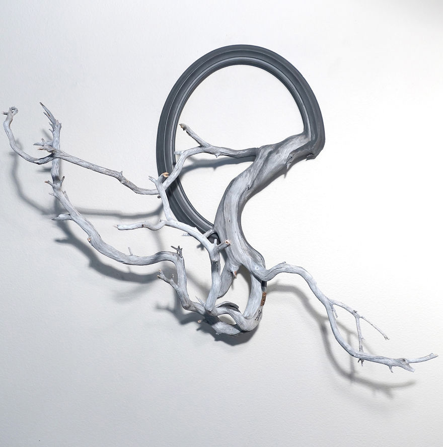 I Give A Second Life To Dead Trees By Fusing Them With Picture Frames I Give A Second Life To Dead Trees By Fusing Them With Picture Frames