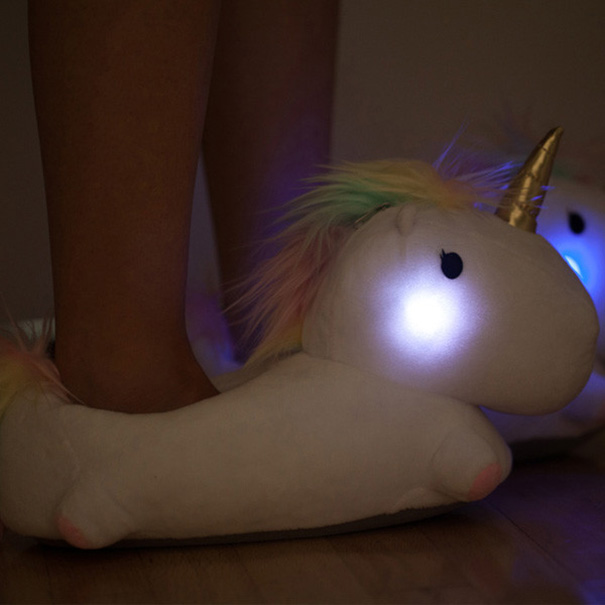 Unicorn Bedroom Slippers That Light Up When You Walk