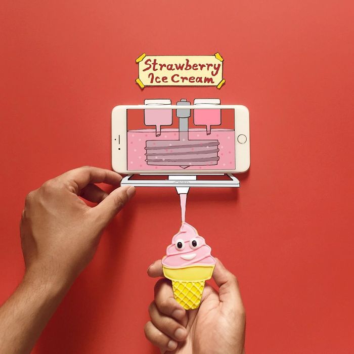 I Create Fun Scenes Using My Iphone And Some Paper I Create Fun Scenes Using My Iphone And Some Paper