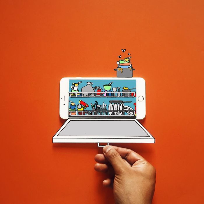 I Create Fun Scenes Using My Iphone And Some Paper I Create Fun Scenes Using My Iphone And Some Paper