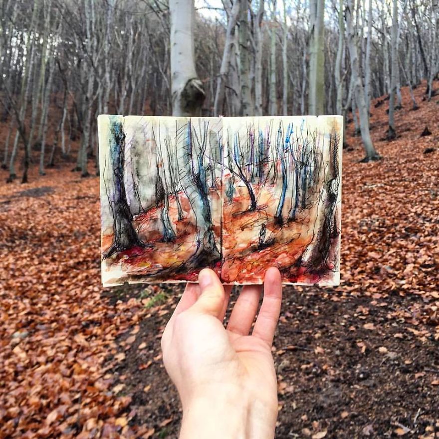 I Sketch The Places I Go To Every Day So That I Can Remember Them