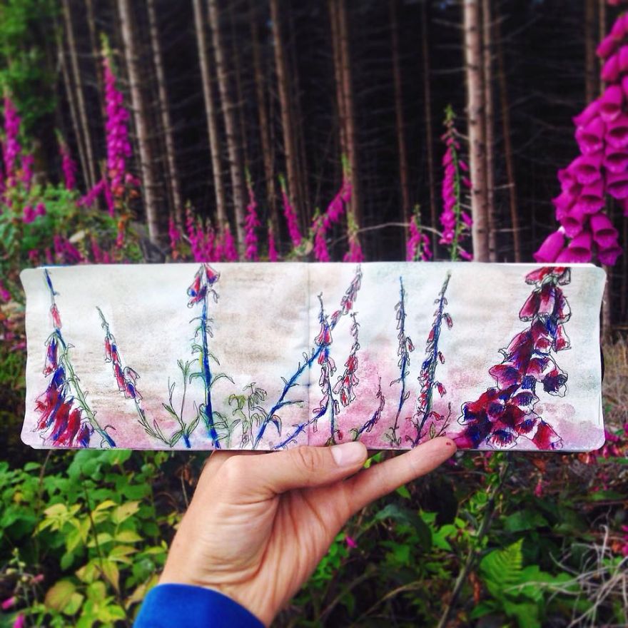 I Sketch The Places I Go To Every Day So That I Can Remember Them