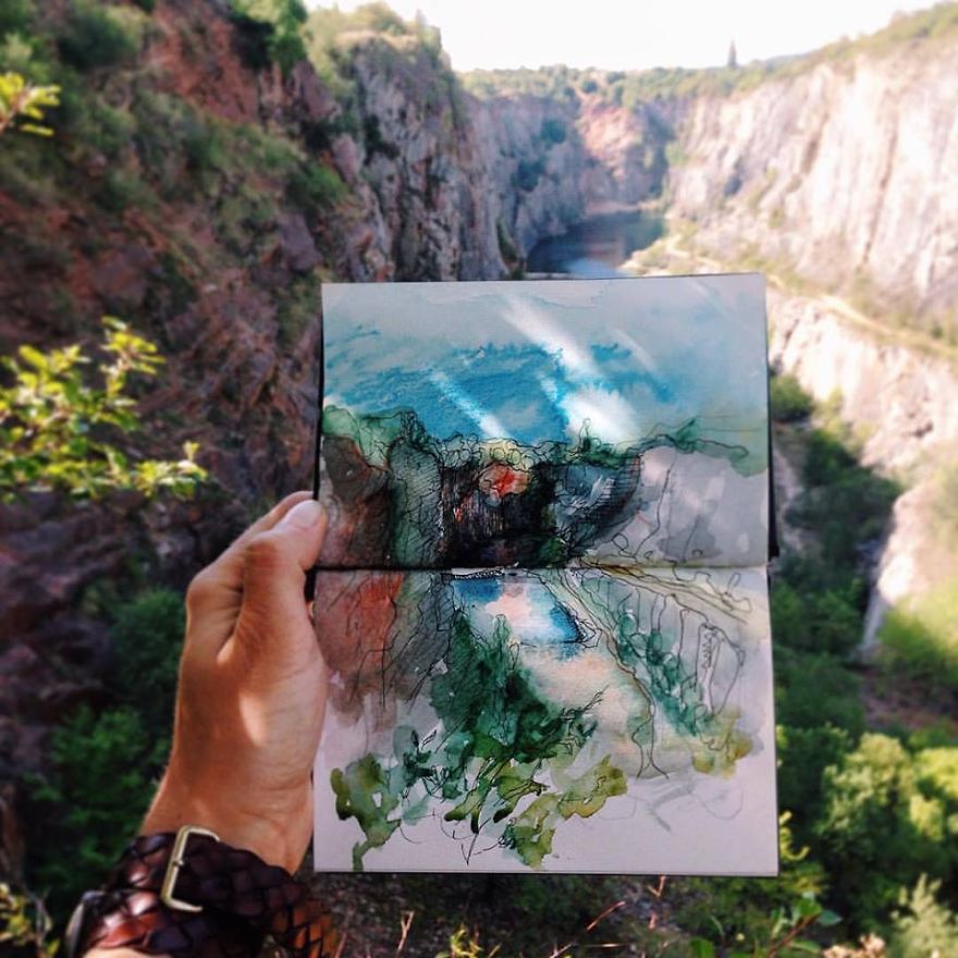 I Sketch The Places I Go To Every Day So That I Can Remember Them