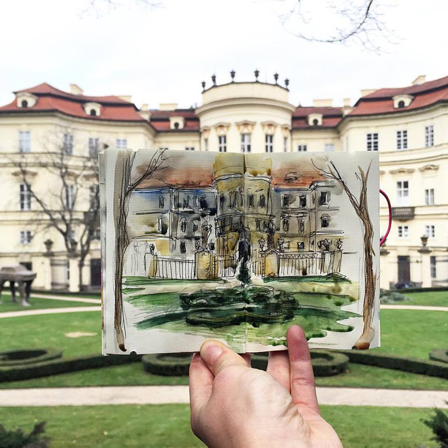 I Sketch The Places I Go To Every Day So That I Can Remember Them