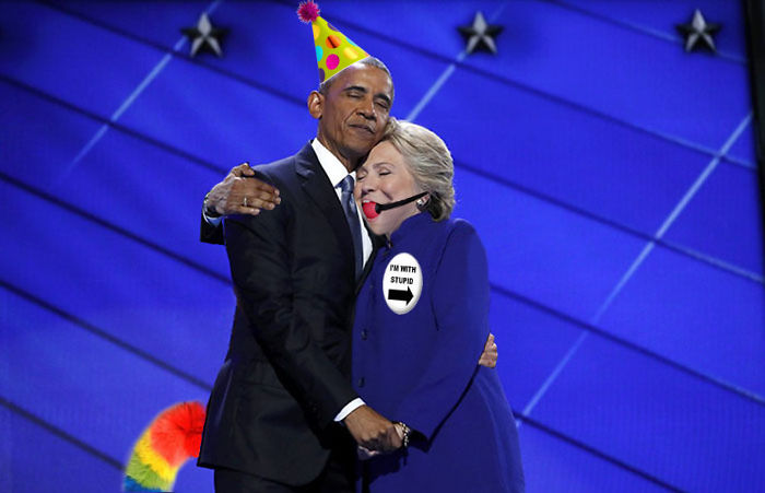 Obama And Clinton’s Hug Was Perfect, Until Internet Trolls Ruined Everything Obama And Clinton’s Hug Was Perfect, Until Internet Trolls Ruined Everything