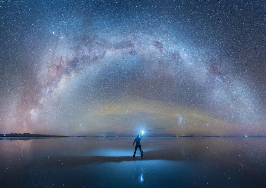 Russian Photographer Captures Breathtaking Photos Of Milky Way Mirrored On Salt Flats In Bolivia Russian Photographer Captures Breathtaking Photos Of Milky Way Mirrored On Salt Flats In Bolivia
