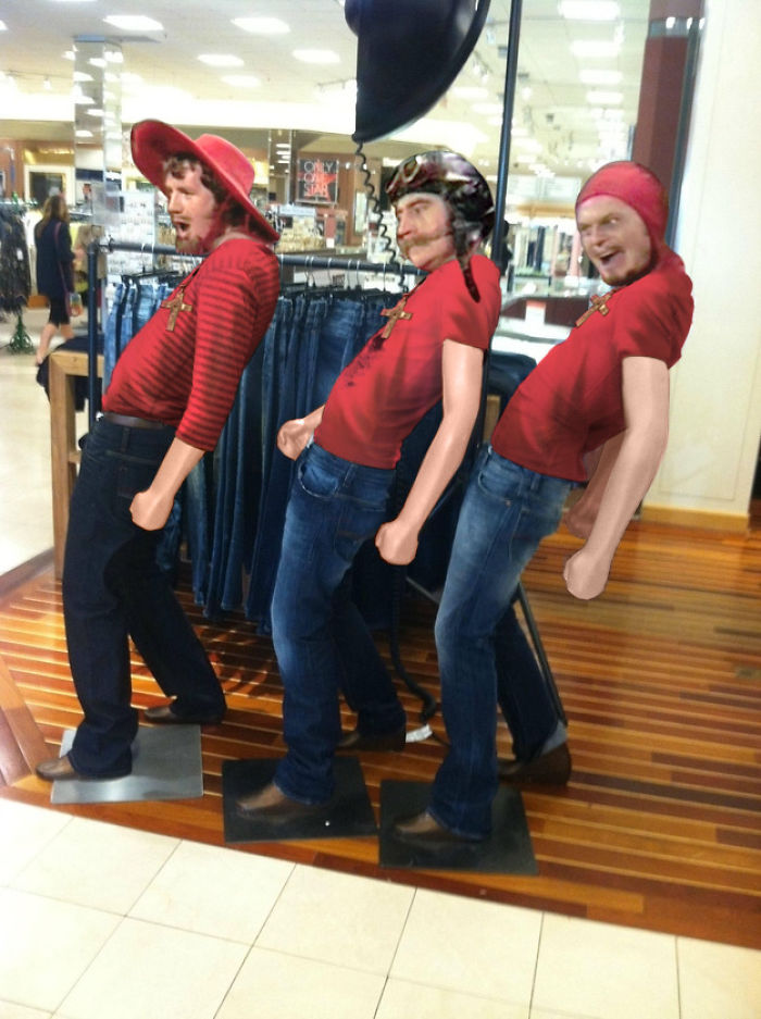Challenge: Three Funny Mannequins Challenge: Three Funny Mannequins