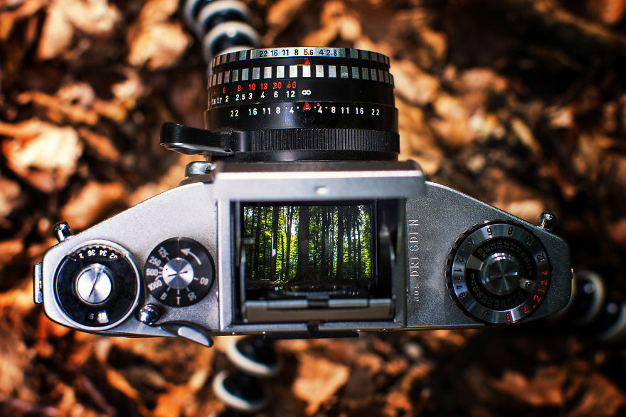 I Take Pictures Through The Viewfinder Of An Old Analog Camera