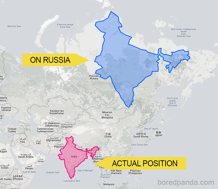 30 Real World Maps That Show The True Size Of Countries 30 Real World Maps That Show The True Size Of Countries