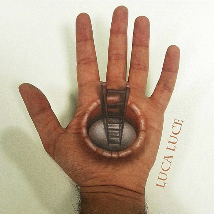 Mind-Bending 3D Optical Illusions On The Palm Of My Hand (+ Bonus Panda) Mind-Bending 3D Optical Illusions On The Palm Of My Hand (+ Bonus Panda)