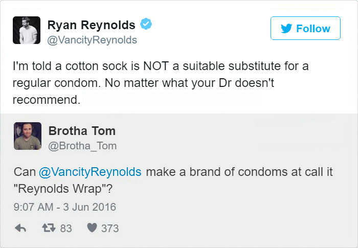 24 Times Ryan Reynold’s Twitter Replies Were Pure Gold 24 Times Ryan Reynold’s Twitter Replies Were Pure Gold