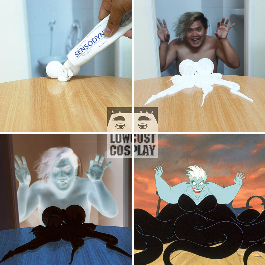 Cheap Cosplay Guy Strikes Again With Low-Cost Costumes From Household Objects