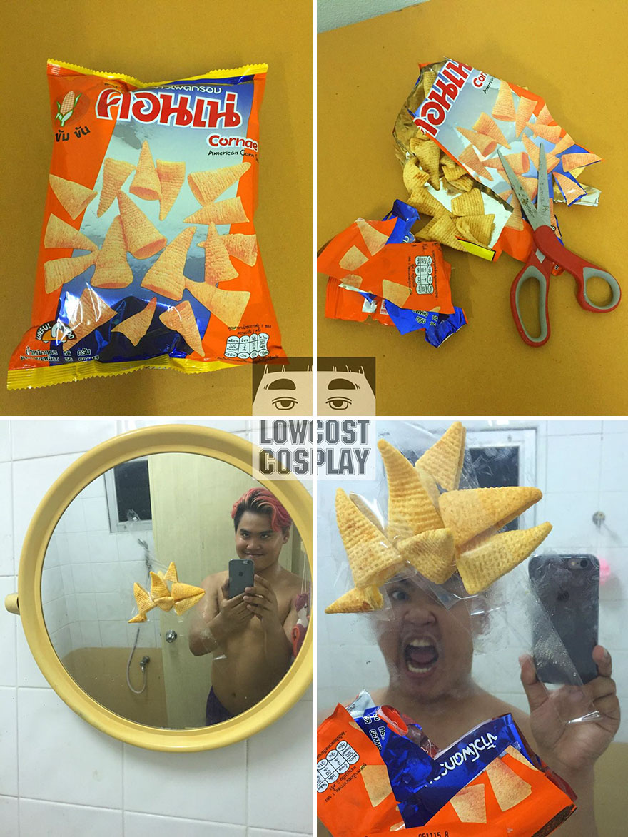 Cheap Cosplay Guy Strikes Again With Low-Cost Costumes From Household Objects