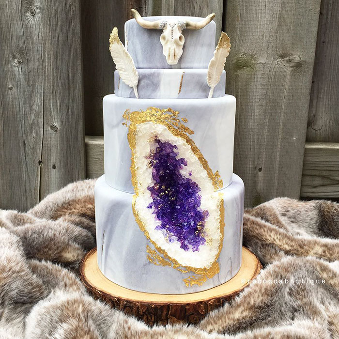 This New Geode Wedding Cake Trend Is Rocking The Internet This New Geode Wedding Cake Trend Is Rocking The Internet