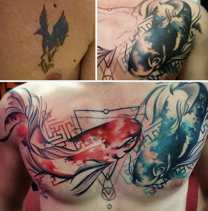82 Creative Cover-Up Tattoo Ideas That Show A Bad Tattoo Is Not The End Of Life