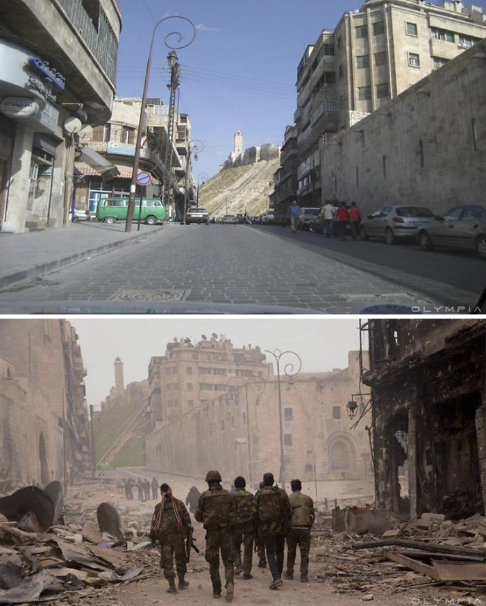 28 Before-And-After Pics Reveal What War Did To The Largest City In Syria 28 Before-And-After Pics Reveal What War Did To The Largest City In Syria