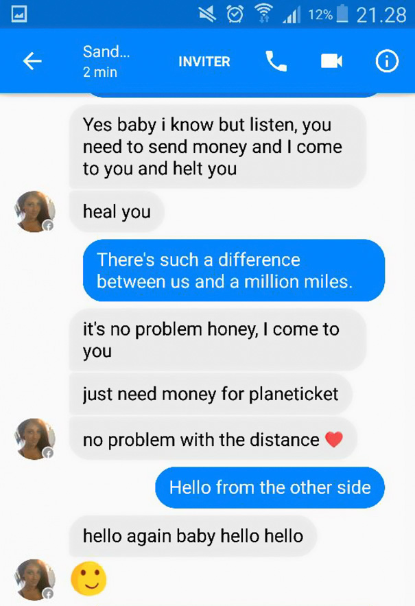 Guy Trolls Facebook Scammer With Adele Lyrics Until They Go Crazy