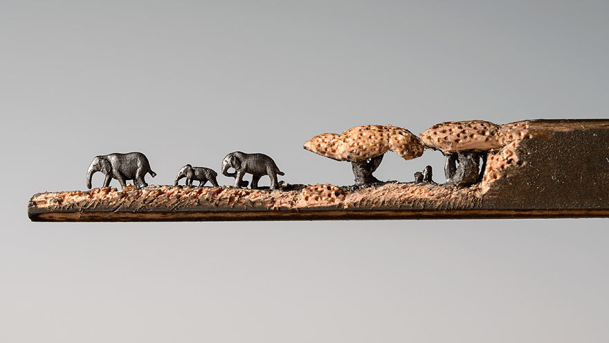 I Carved A Family Of Elephants Into A Pencil I Carved A Family Of Elephants Into A Pencil