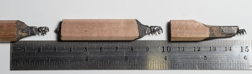 I Carved A Family Of Elephants Into A Pencil I Carved A Family Of Elephants Into A Pencil