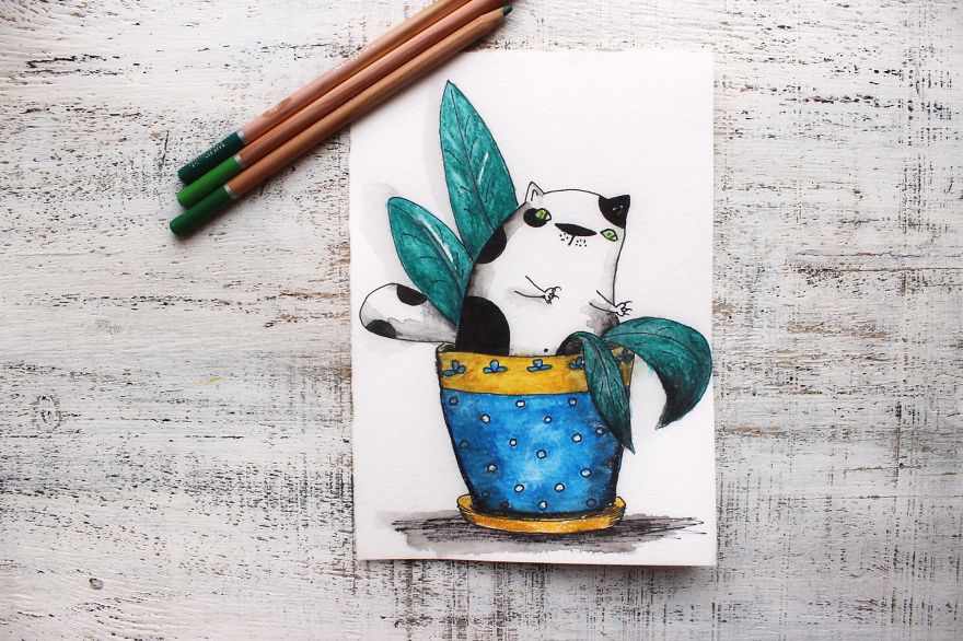 I Haven’t Painted A Single Pic For 3 Years Since My Son Was Born, So I Started This 365 Watercolor Challenge I Haven’t Painted A Single Pic For 3 Years Since My Son Was Born, So I Started This 365 Watercolor Challenge