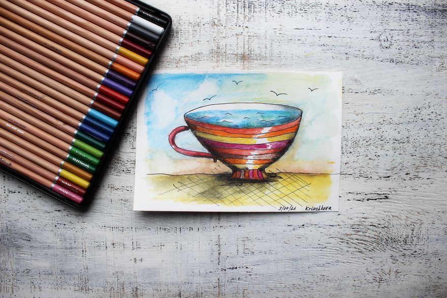 I Haven’t Painted A Single Pic For 3 Years Since My Son Was Born, So I Started This 365 Watercolor Challenge I Haven’t Painted A Single Pic For 3 Years Since My Son Was Born, So I Started This 365 Watercolor Challenge