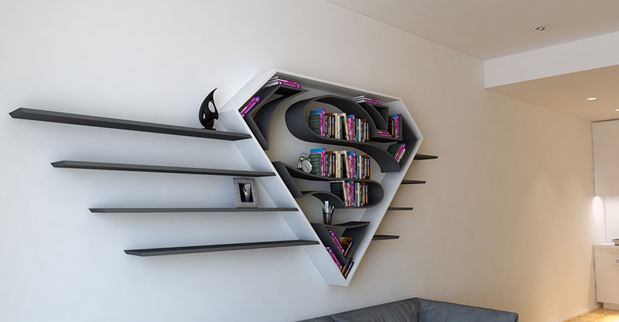 Superhero Bookshelves By Turkish Artist Burak Doğan Superhero Bookshelves By Turkish Artist Burak Doğan