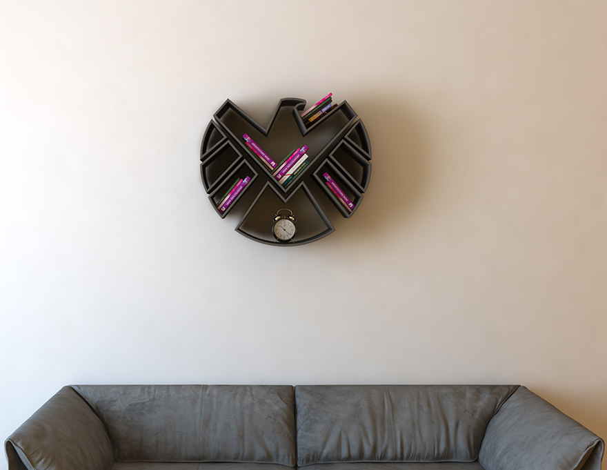 Superhero Bookshelves By Turkish Artist Burak Doğan Superhero Bookshelves By Turkish Artist Burak Doğan