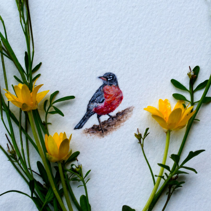 I Paint Miniature Watercolors To Show That Beauty Is In The Little Things