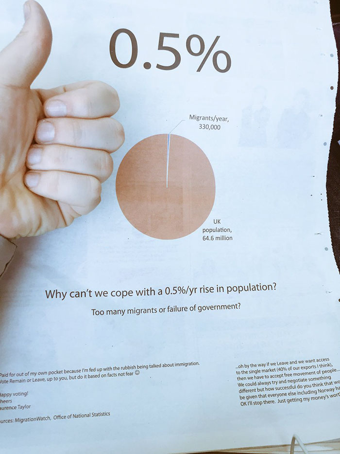 Man Fed Up With Immigration Debate Buys His Own Newspaper Ad Man Fed Up With Immigration Debate Buys His Own Newspaper Ad