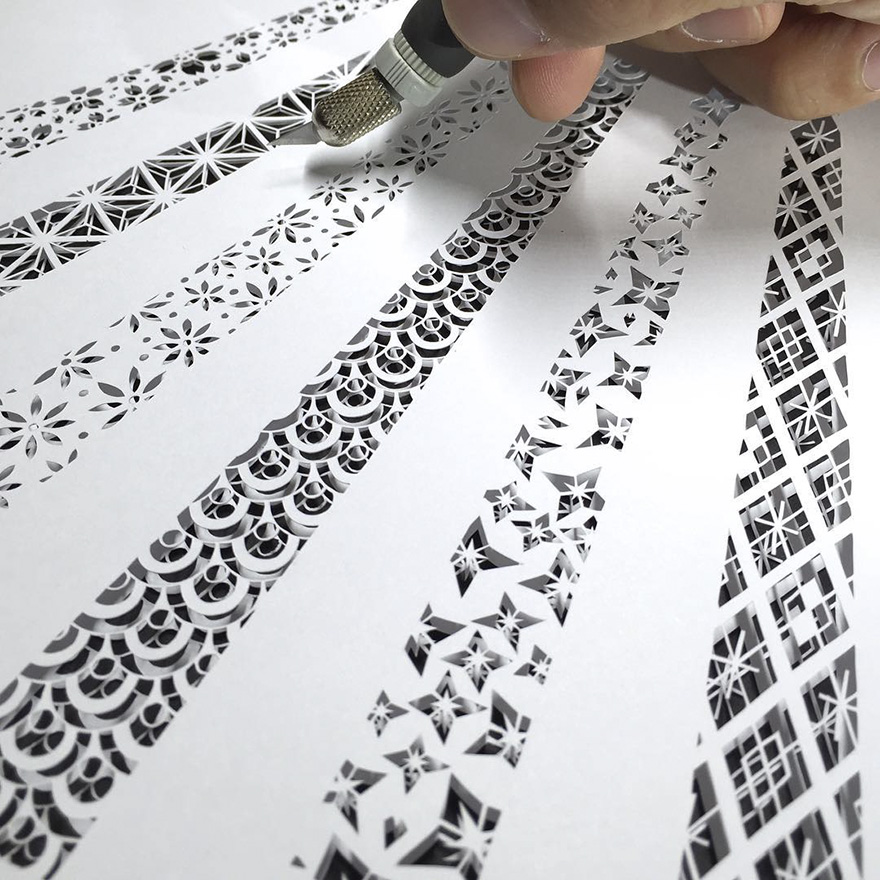 Japanese Artist Hand-Cuts Insanely Detailed Paper Art Japanese Artist Hand-Cuts Insanely Detailed Paper Art