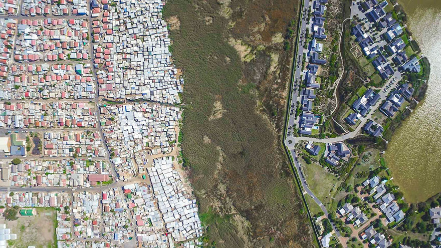 Lines Dividing Rich And Poor Captured With Drones