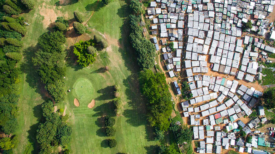 Lines Dividing Rich And Poor Captured With Drones