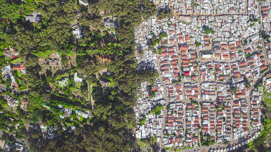 Lines Dividing Rich And Poor Captured With Drones