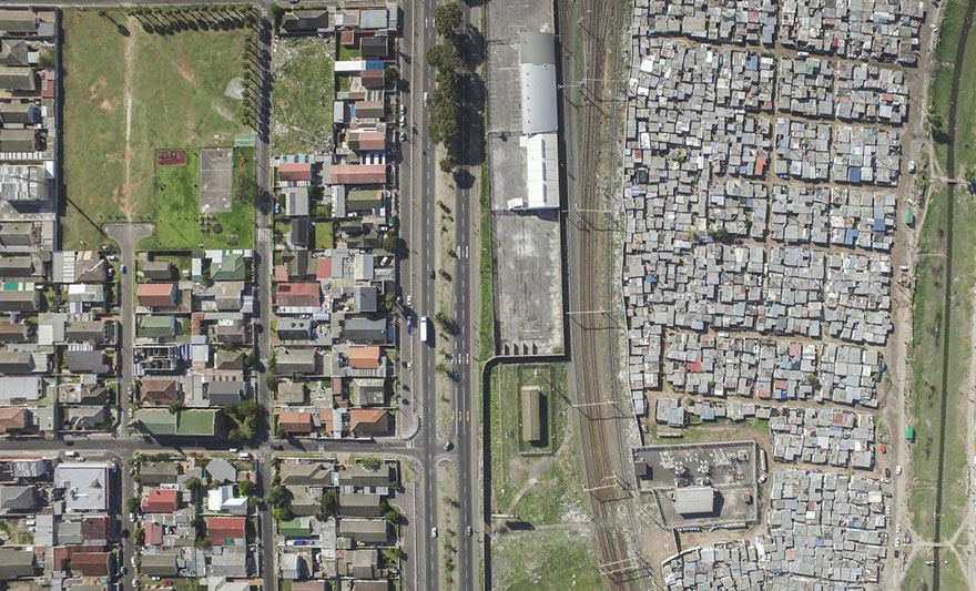 Lines Dividing Rich And Poor Captured With Drones