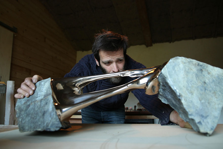 Stretched Bronze Sculptures By Romain Langlois Look Like Something From Another Planet Stretched Bronze Sculptures By Romain Langlois Look Like Something From Another Planet