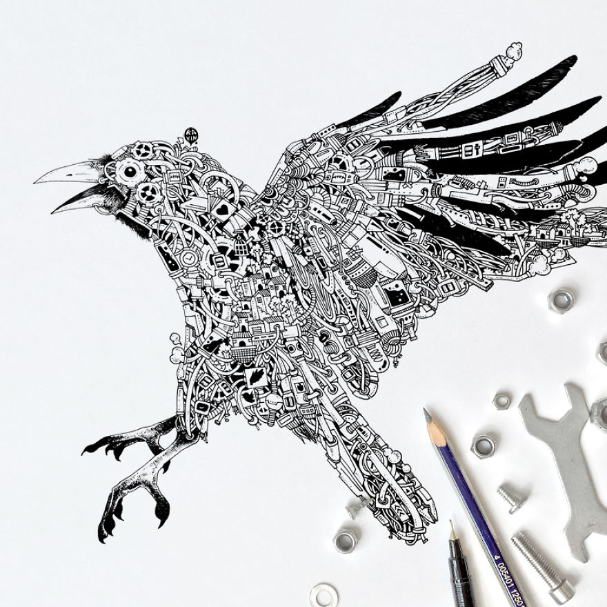 I Doodle Animals And Objects With A Steampunk Twist I Doodle Animals And Objects With A Steampunk Twist