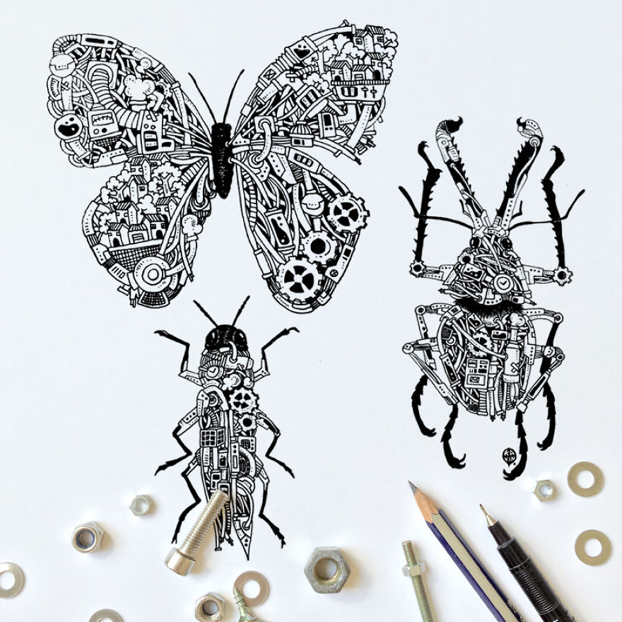 I Doodle Animals And Objects With A Steampunk Twist I Doodle Animals And Objects With A Steampunk Twist