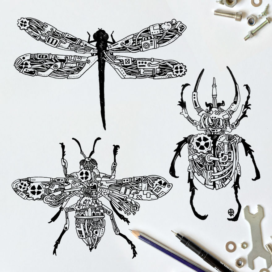 I Doodle Animals And Objects With A Steampunk Twist I Doodle Animals And Objects With A Steampunk Twist