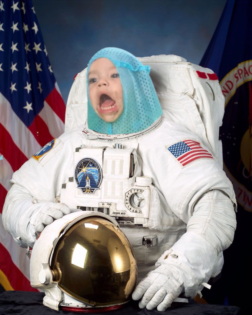 Challenge: Photoshop This Child With A Raft On His Head