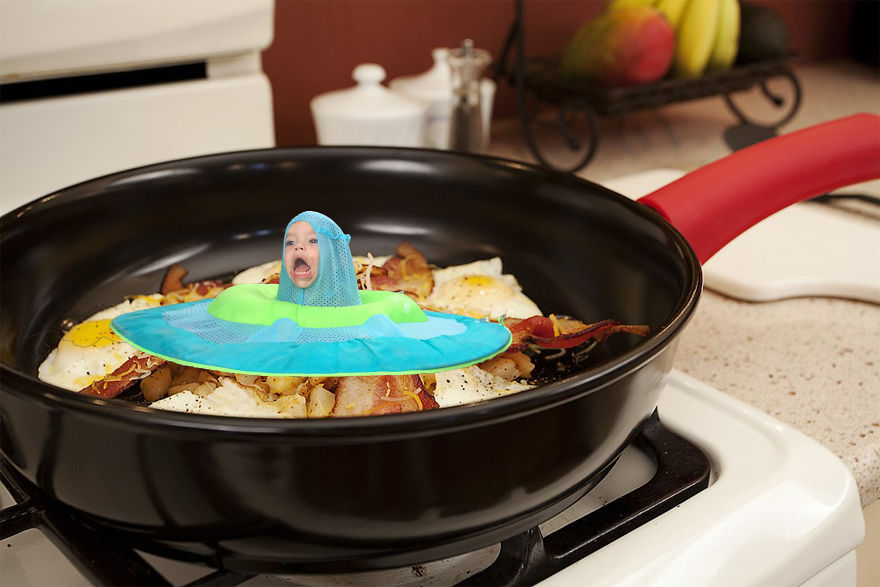 Challenge: Photoshop This Child With A Raft On His Head